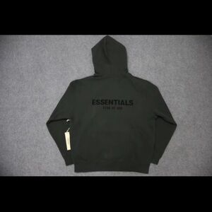 Essentials Midnight Black Hoodie